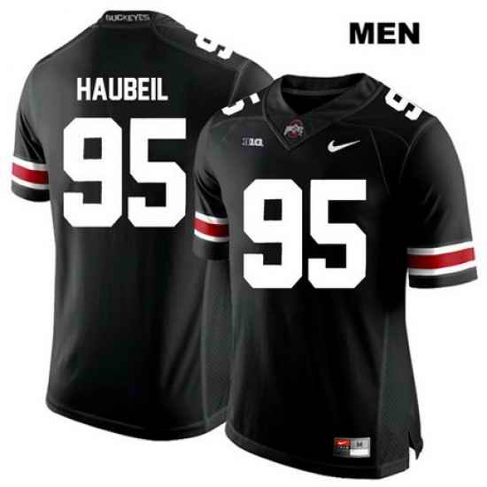 Blake Haubeil Ohio State Buckeyes White Font Nike Authentic Stitched Mens  95 Black College Football Jersey Jersey